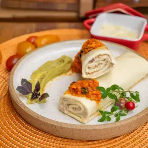 Canelone de Frango com Parmesão