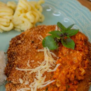 Frango a Parmegiana e Búfala