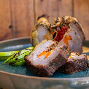 Lombo Recheado de Pimentões Defumados