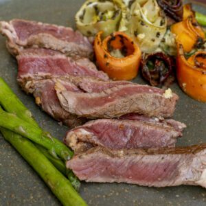 Fraldinha com Vegetais e Aspargos