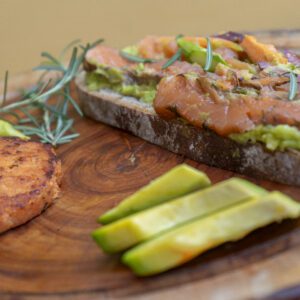 Duo Hambúrguer de Salmão e Tartine de Salmão