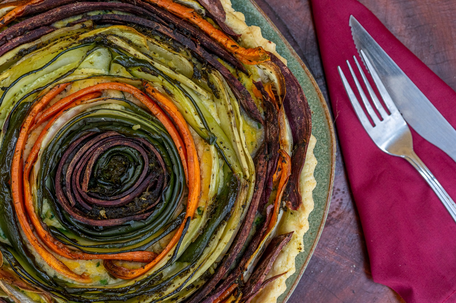 Tarte Veggie de Vegetais em Lâminas