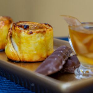 Folhado Roll de chocolate